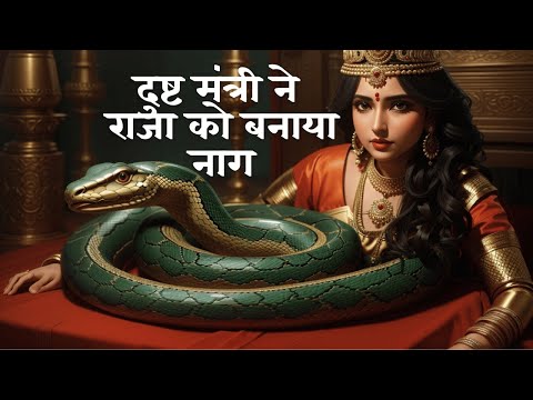 करनी का फल/दुष्ट मंत्री ने राजा को बनाया नाग/रानी बनी दासी/तोता ने किया न्याय